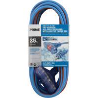 Cordons rallonges en caoutchouc TPE Arctic Blue, Toutes saisons, SJEOW, AWG 12/3, 15 A, 3 prise(s), 25' NTL Industrial
