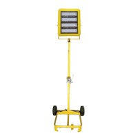 Chariot d'&eacute;clairage &agrave; t&ecirc;te unique avec treuil, DEL, 200 W, 30000 lumens, Boîtier en Aluminium NTL Industrial