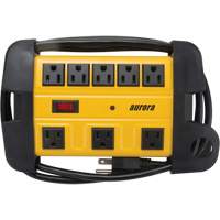Workshop Surge Protector Power Strip, 8 Outlets, 1350 J, 1875 W, 6' Cord NTL Industrial