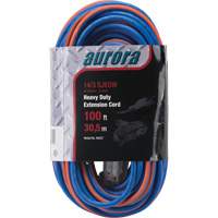 All-Weather TPE-Rubber Extension Cord with Light Indicator, SJEOW, 14/3 AWG, 13 A, 3 Outlet(s), 100' XH237 | NTL Industrial