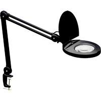 Adjustable Magnifier Lamp, 5 Diopter, LED Light, 47" Arm, C-Clamp, Black XI488 | NTL Industrial