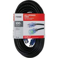 All-Rubber™ Outdoor Extension Cord, SJOOW, 12/3 AWG, 15 A, 100' XI529 | NTL Industrial