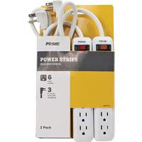Power Strip 2-Pack, 6 Outlet(s), 3', 15 A, 1875 W, 125 V XJ239 | NTL Industrial