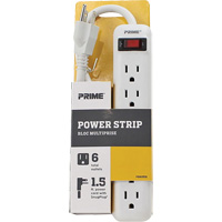 Power Strip, 6 Outlet(s), 1-1/2', 15 A, 1875 W, 125 V XJ246 | NTL Industrial