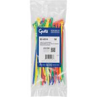 Nylon Cable Ties, 8" Long, 50 lbs. Tensile Strength NTL Industrial