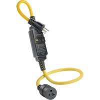 GFCI Cord Set with Automatic Reset, 120 V, 20 A, 3' Cord NTL Industrial