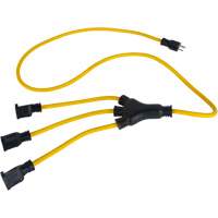 W-Style Power Adapter, Outdoor, STOW, 12/3 AWG, 15 A, 3 Outlet(s), 2' NTL Industrial