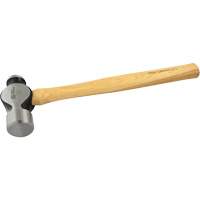 Ball Pein Hammer, 48 oz. Head Weight, Plain Face, Wood Handle NTL Industrial