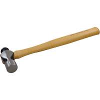 Ball Pein Hammer, 16 oz. Head Weight, Plain Face, Wood Handle NTL Industrial