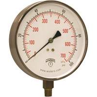 Contractor Pressure Gauge, 4-1/2" , 0 - 100 psi, Bottom Mount, Analogue YB900 | NTL Industrial