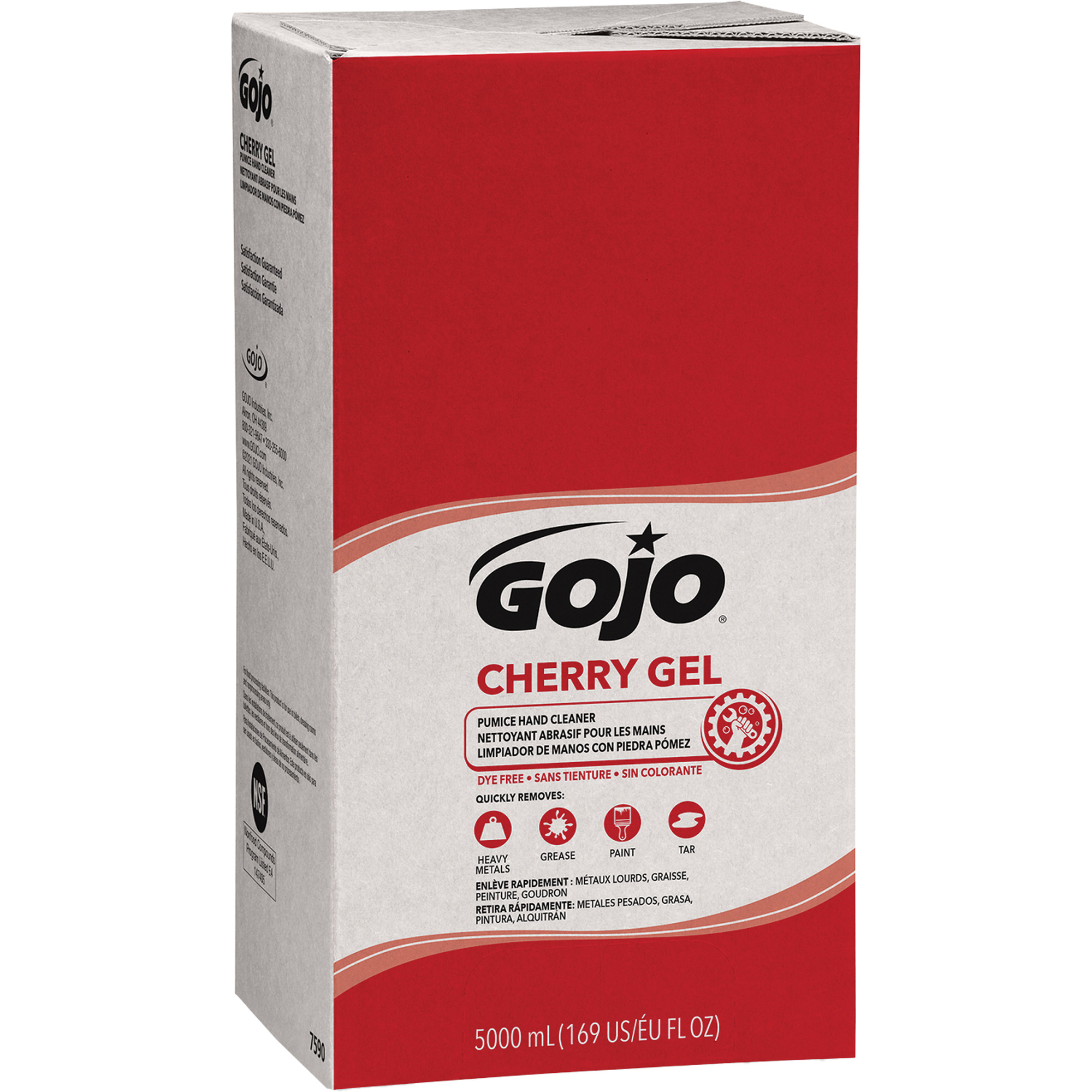 Gojo Hand Cleaner for Pro TDX Dispenser, Gel/Pumice, 5000 ml, Refill, Cherry NTL Industrial